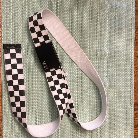 Vans Off the Wall MensDeppster II Web Belt Black/white check. End to end 45.5” - Picture 1 of 3